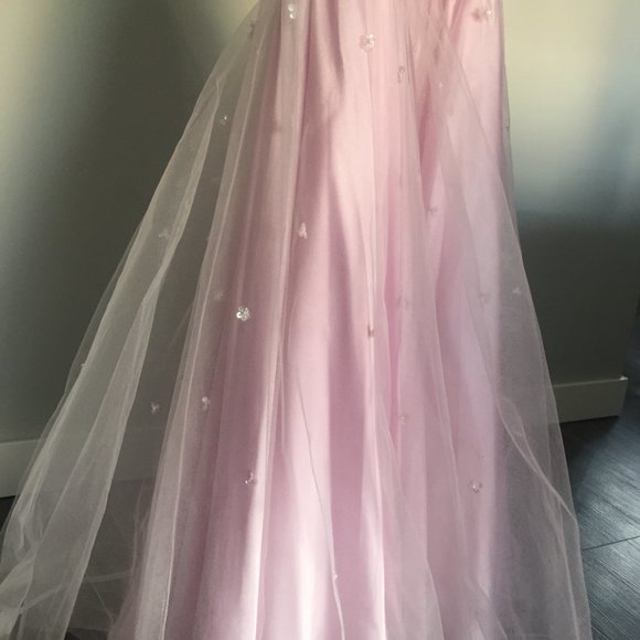 Vintage Pink Prom Dress - Picture 6 of 9